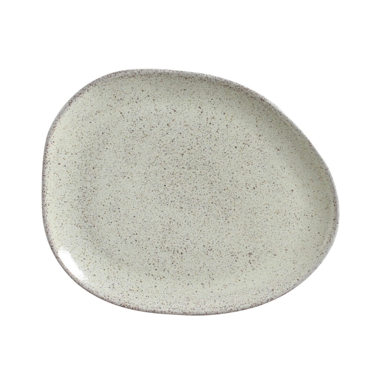 SOUSPLAT OVAL STONEWARE 31X26CM PISTACHE ORGÂNICO     