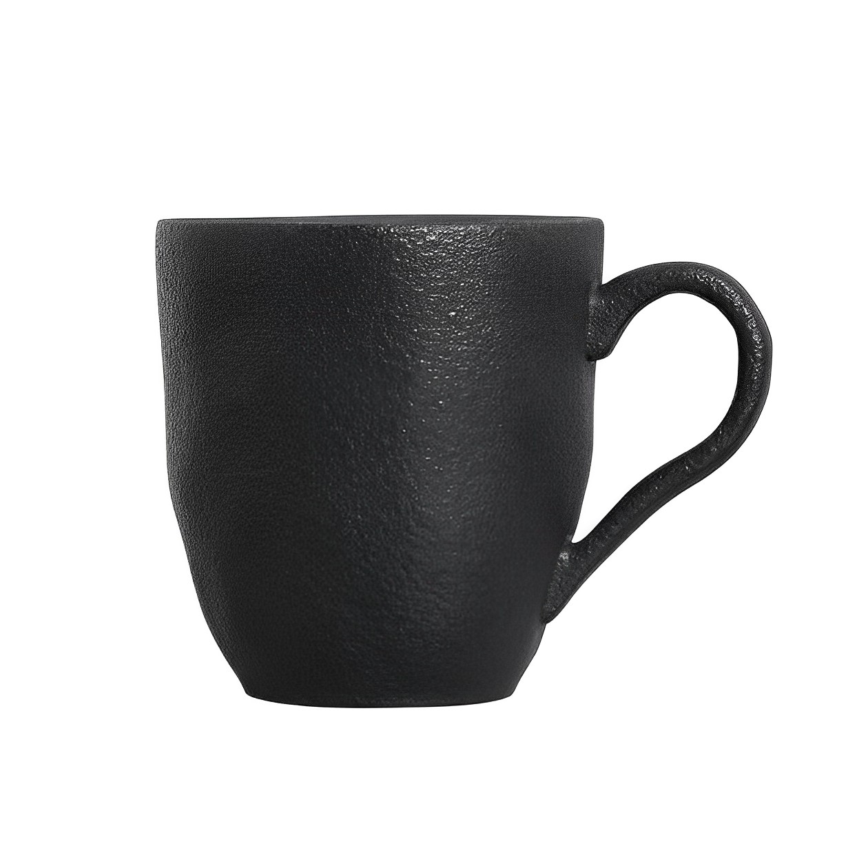 CANECA CHÁ STONEWARE 270ML 9CM PRETO MATTE ORGÂNICO