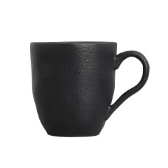 CANECA CHÁ STONEWARE 270ML 9CM PRETO MATTE ORGÂNICO