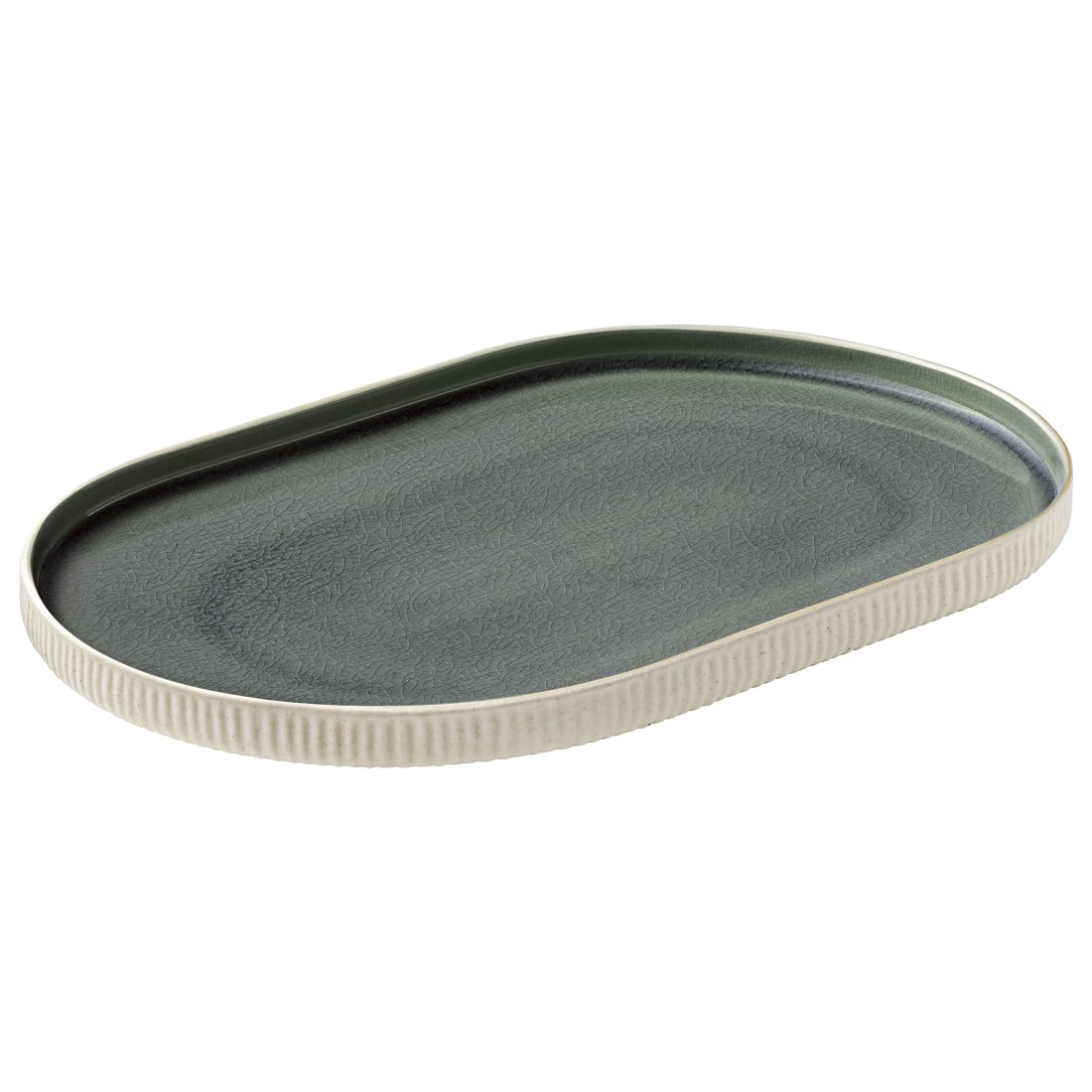 TRAVESSA OVAL STONEWARE 30X20CM  NARA GREY    