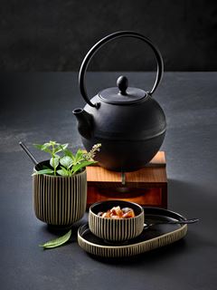 PRATO FUNDO STONEWARE 24CM NARA BLACK/WHITE     