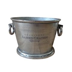 CHAMPANHEIRA OVAL ALUMÍNIO FUNDIDO 10L 36X24CM VINTAGE    