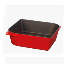 TRAVESSA ALUMÍNIO INJETADO ANTIADERENTE 23X23CM VERMELHO ALUFLON    