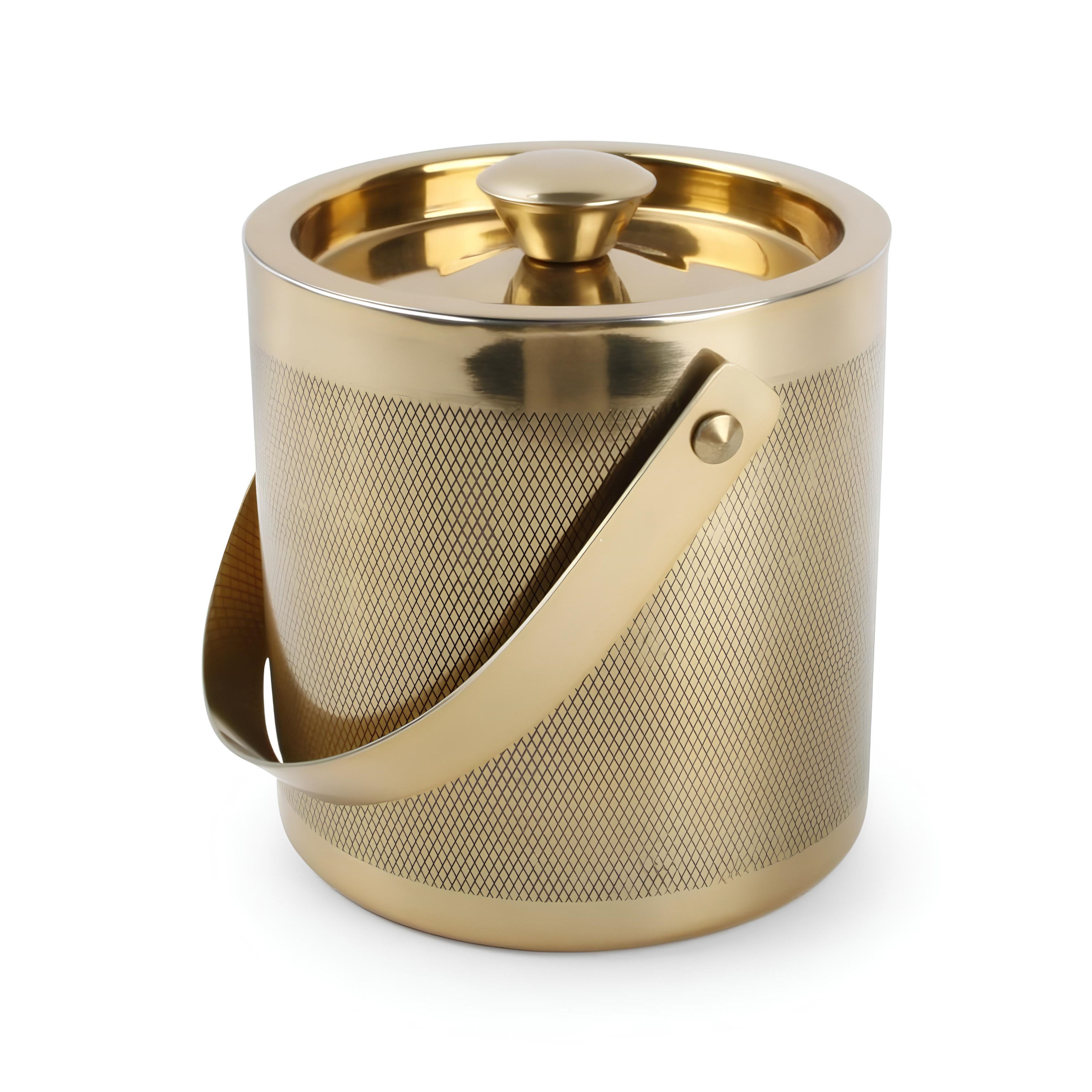 BALDE GELO TÉRMICO INOX PAREDE DUPLA TAMPA 1,5L 15CM DIAMOND 