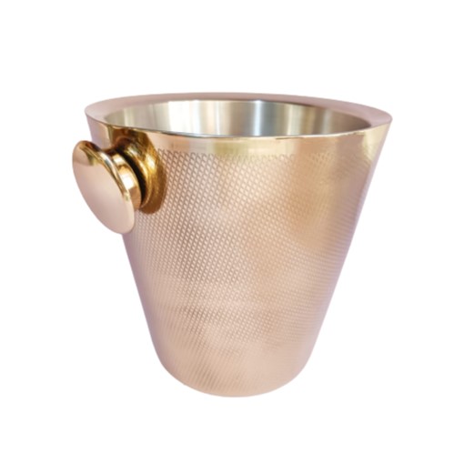 BALDE CHAMPAGNE INOX PAREDE DUPLA 5L 23CM DIAMOND GOLD  
