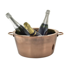 CHAMPANHEIRA ALÇA INOX PAREDE DUPLA 10L 37CM COR COBRE  