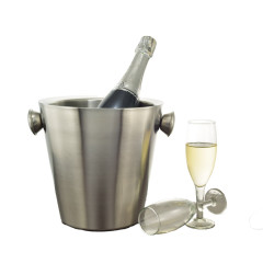 BALDE CHAMPAGNE INOX PAREDE DUPLA 5L 23CM MATT   
