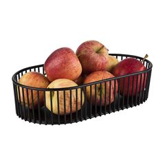 CESTA OVAL EXPOSITOR METAL 29X16CM PRETO URBAN    