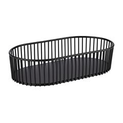 CESTA OVAL EXPOSITOR METAL 29X16CM PRETO URBAN    