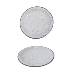PRATO MESA PORCELANA 28CM 2,5CM VERDE RÚSTICO    