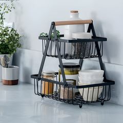 EXPOSITOR BUFFET METAL 2 CESTAS 29X18,5CM     