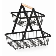 EXPOSITOR BUFFET METAL 2 CESTAS 29X18,5CM     