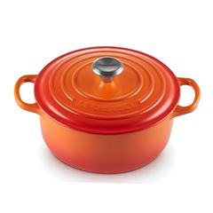 CAÇAROLA FERRO FUNDIDO ESMALTADO 6,7L 28CM LARANJA SIGNATURE   