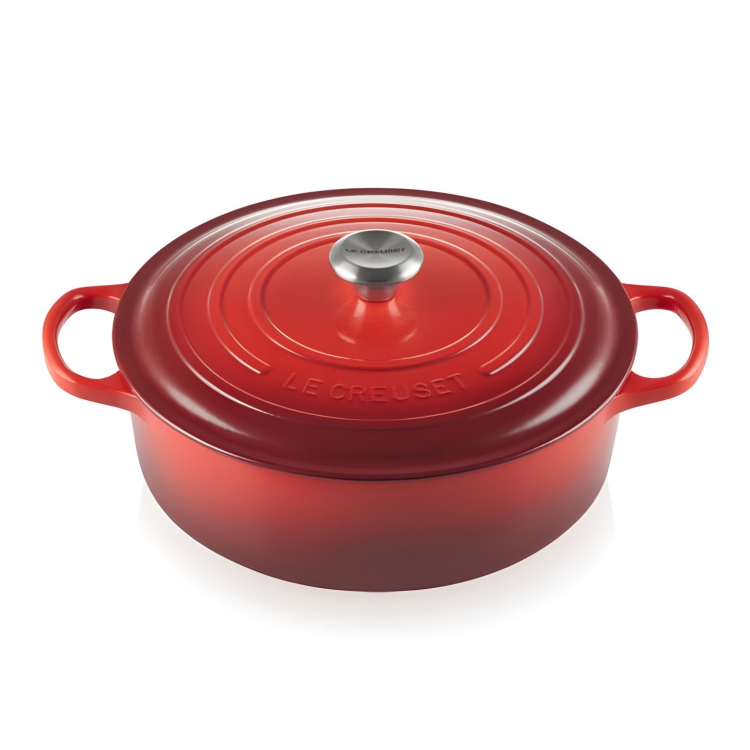 CAÇAROLA RISOTTO FERRO FUNDIDO ESMALTADO 6,2L 30CM VERMELHO SIGNATURE LE 