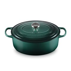 CAÇAROLA OVAL FERRO FUNDIDO ESMALTADO 6,3L 32X26CM ALCACHOFRA SIGNATURE LE