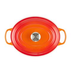 CAÇAROLA OVAL FERRO FUNDIDO ESMALTADO 6,3L 32X26CM LARANJA SIGNATURE LE 