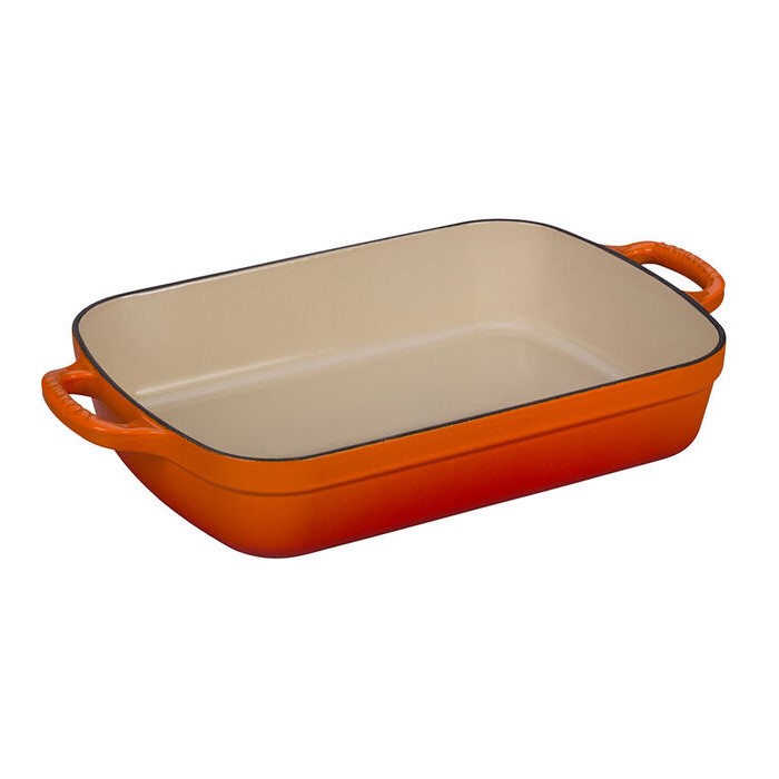 ASSADEIRA FERRO FUNDIDO ESMALTADO 6,6L 37X29,5CM LARANJA SIGNATURE LE CREUSET 