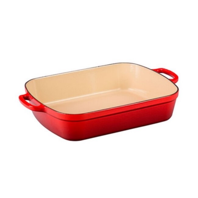 ASSADEIRA FERRO FUNDIDO ESMALTADO 4,9L 33X26CM VERMELHO SIGNATURE LE CREUSET 
