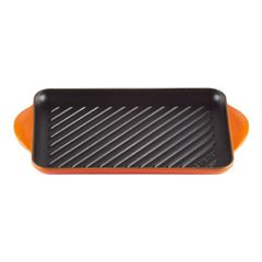 CHAPA GRILL FERRO FUNDIDO 32X22CM LARANJA LE CREUSET   