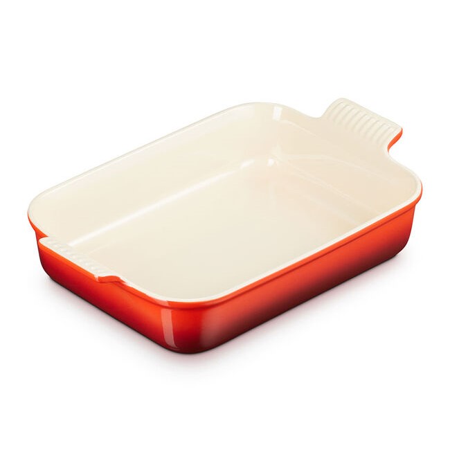TRAVESSA RETANGULAR STONEWARE 3L 7,5CM VERMELHO HERITAGE    
