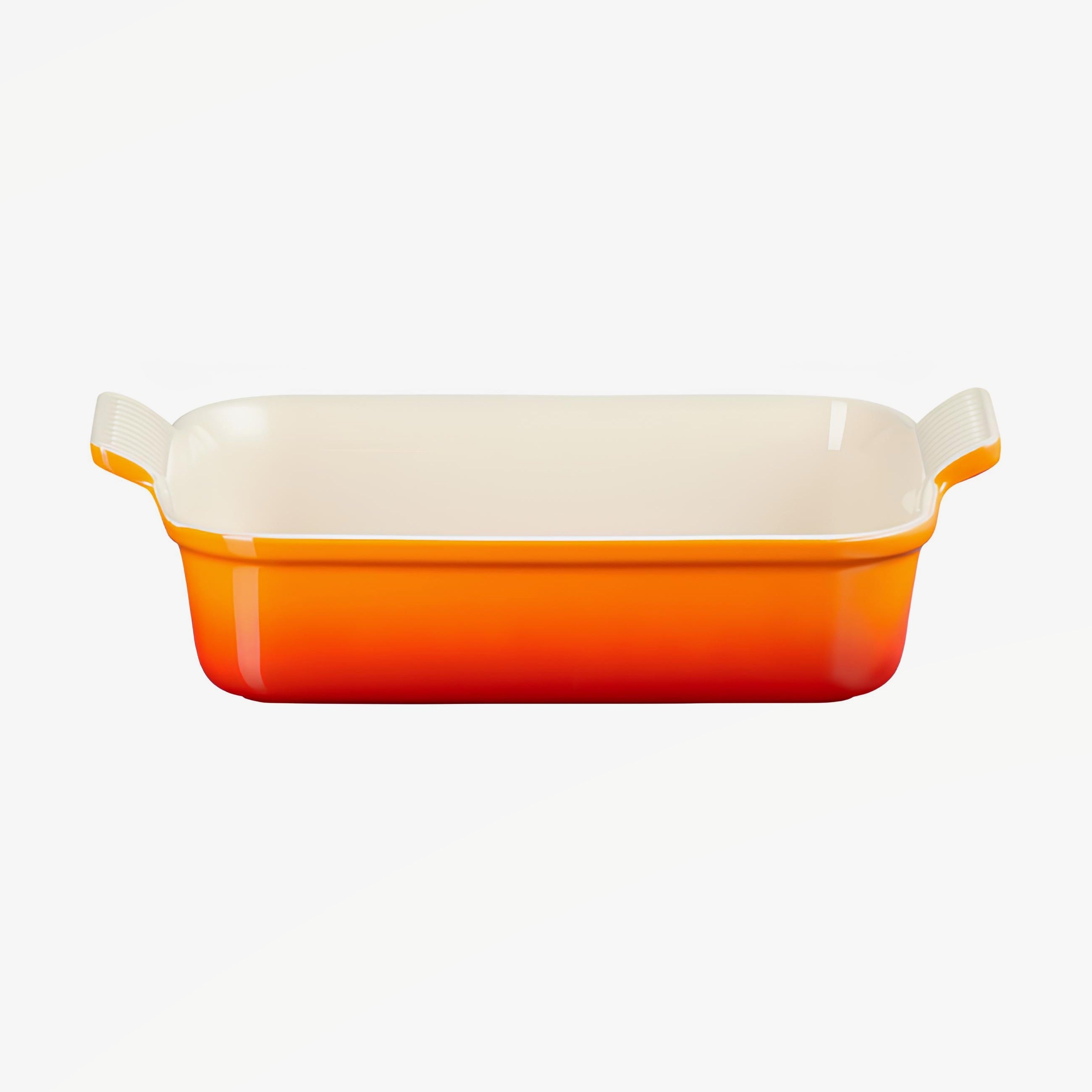 TRAVESSA STONEWARE 1,3L 26X20,5CM LARANJA HERITAGE LE CREUSET