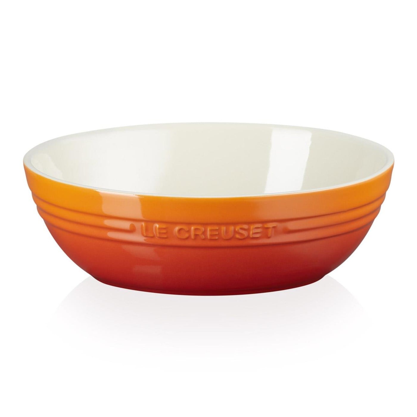 SALADEIRA OVAL STONEWARE 3L 29X24CM LARANJA LE CREUSET