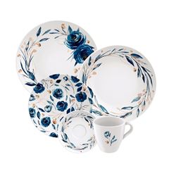 APARELHO JANTAR PORCELANA 20 PEÇAS ANA FLOR    