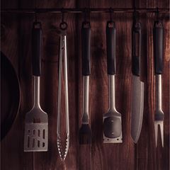 PEGADOR PARA GRELHADOS INOX BLACK 45CM     