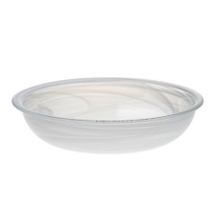 BOWL VIDRO 20CM ALABASTER BRANCO SOLAR     