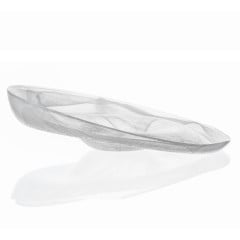 PRATO INCLINADO VIDRO 30CM ALABASTER BRANCO OLA ARDACAM