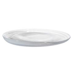 PRATO INCLINADO VIDRO 27,5CM ALABASTER BRANCO OLA    