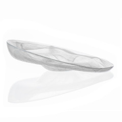 PRATO INCLINADO VIDRO 21CM ALABASTER BRANCO OLA    