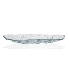 TRAVESSA RETANGULAR VIDRO 28X17CM 3CM LAVA     