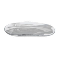 TRAVESSA OVAL VIDRO 35X19,5CM ALABASTER BRANCO ATLAS ARDACAM