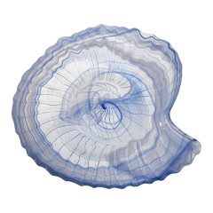 TRAVESSA ASSIMÉTRICA DE VIDRO 31X29CM SEASNAIL     