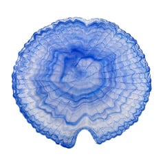 MINI TRAVESSA VIDRO 19CM ALABASTER AZUL/BRANCO TROPICANA ARDACAM