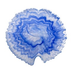 TRAVESSA VIDRO 24,5CM ALABASTER AZUL/BRANCO TROPICANA ARDACAM