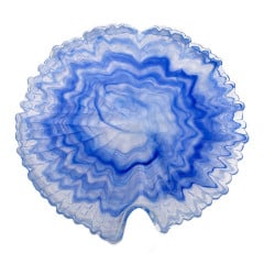 TRAVESSA VIDRO 31,5CM ALABASTER AZUL/BRANCO TROPICANA ARDACAM