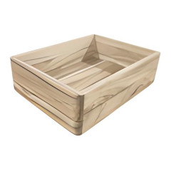 CAIXA ORGANIZADORA MADEIRA PINUS 20X20CM      