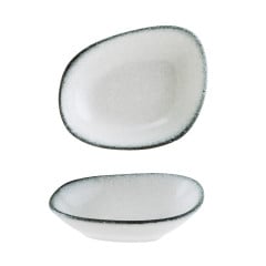 MINI BOWL ASSIMÉTRICO PORCELANA 10X7,5CM 50ML VAGO CALLIS BLACK BONNA