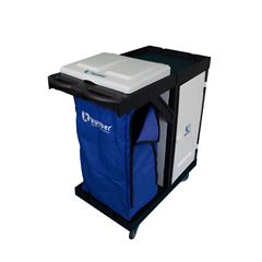 CARRO LIMPEZA FUNCIONAL POLIPROPILENO 120L 137X50,5CM AZUL UTILITY   