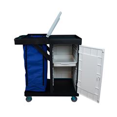 CARRO LIMPEZA FUNCIONAL POLIPROPILENO 120L 137X50,5CM AZUL UTILITY   