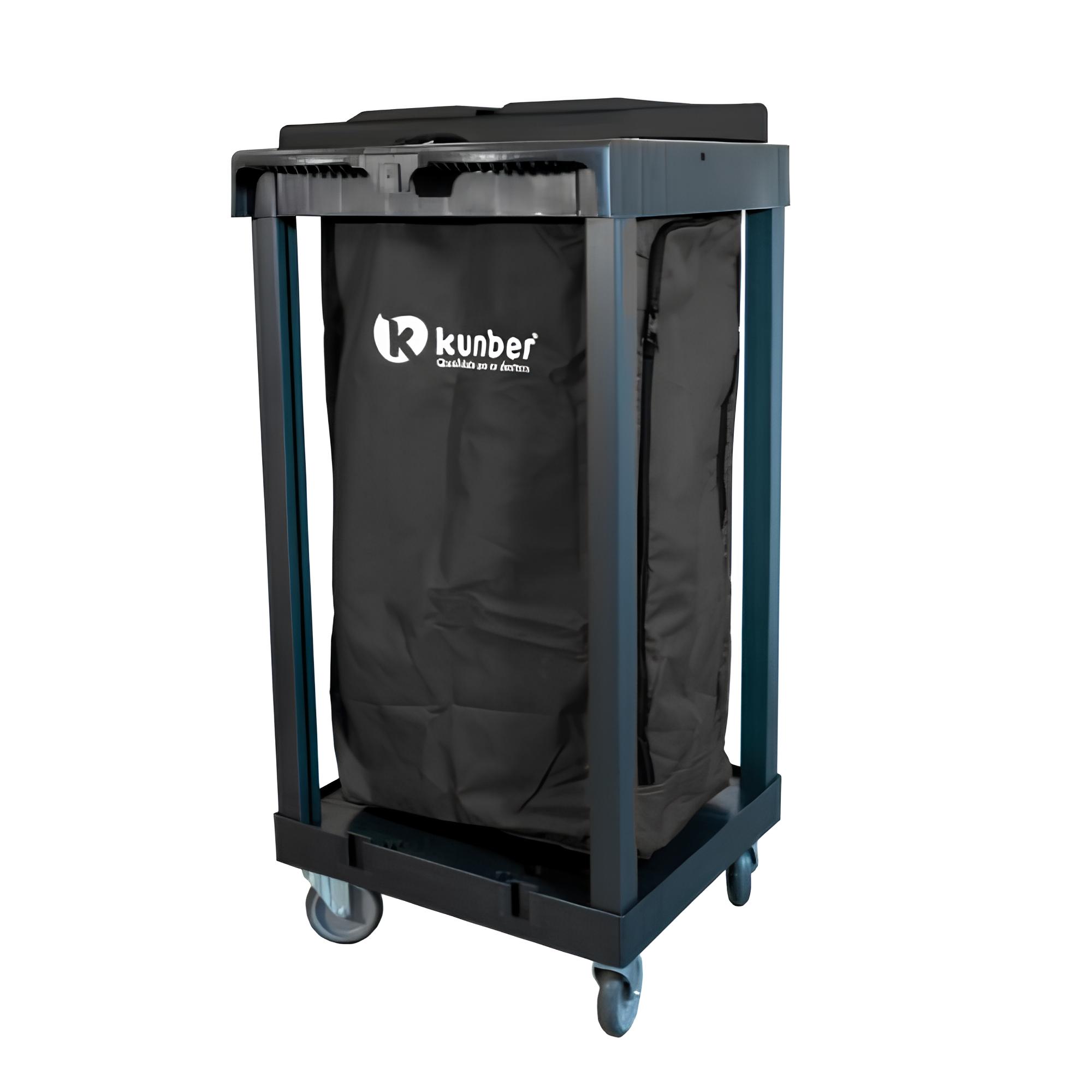 CARRO COMPACTO COLETOR LIMPEZA POLIPROPILENO 120L 56X505,5CM UTILITY SELECT BLACK 
