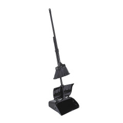 KIT VASSOURA/PÁ COLETORA TAMPA CABO MADEIRA 95CM SELECT BLACK  