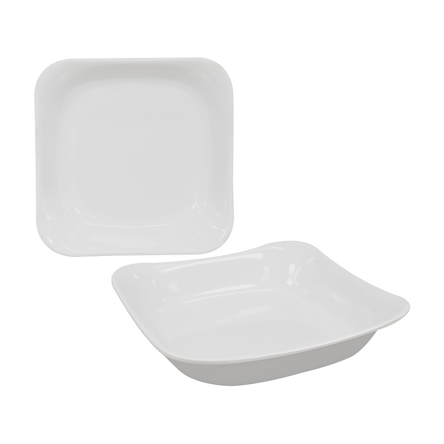 SALADEIRA MELAMINA 23,5X23,5CM ECONÔMICA       