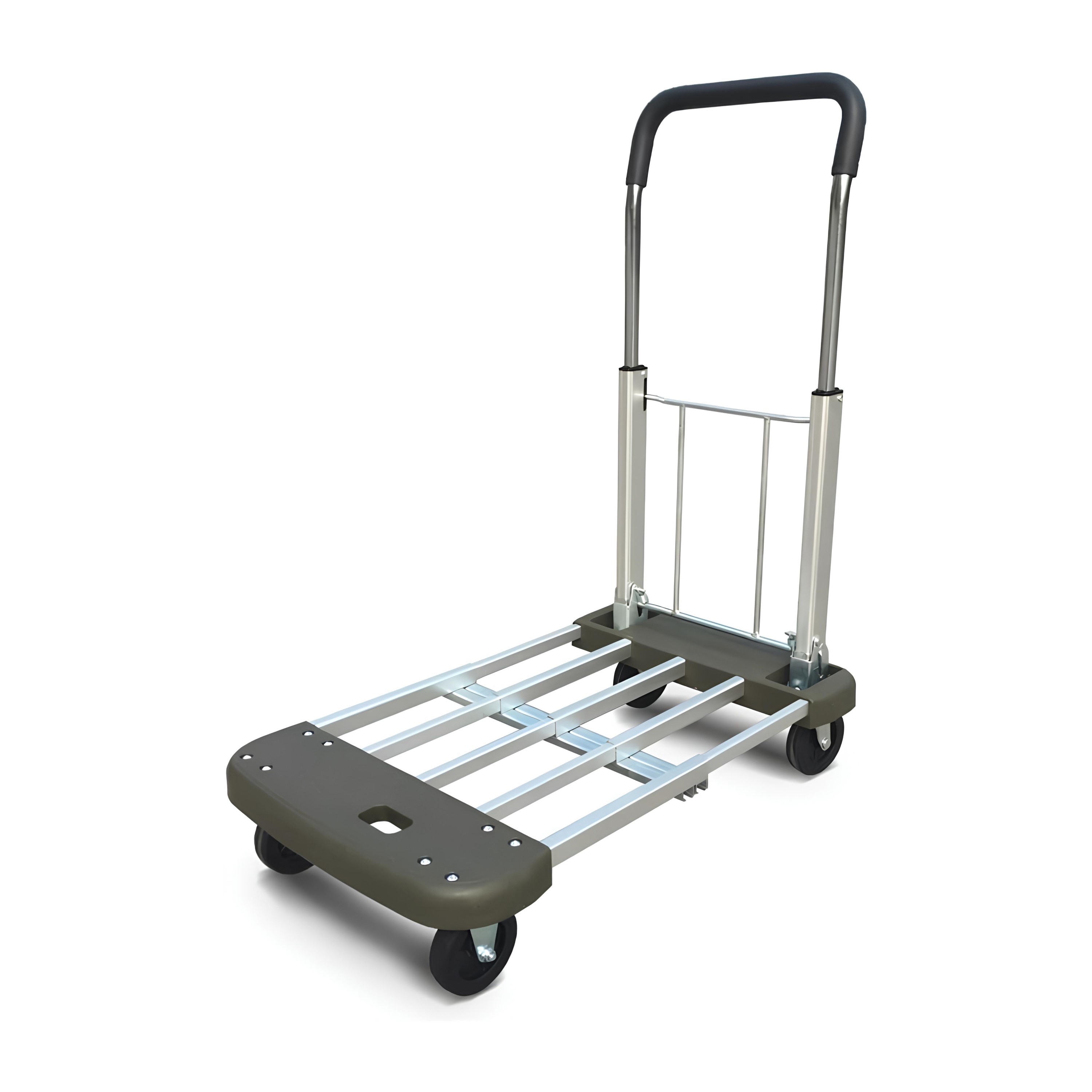 CARRO CARGA PLATAFORMA ALÇA DOBRÁVEL 130KG 75X44CM ECONÔMICO   