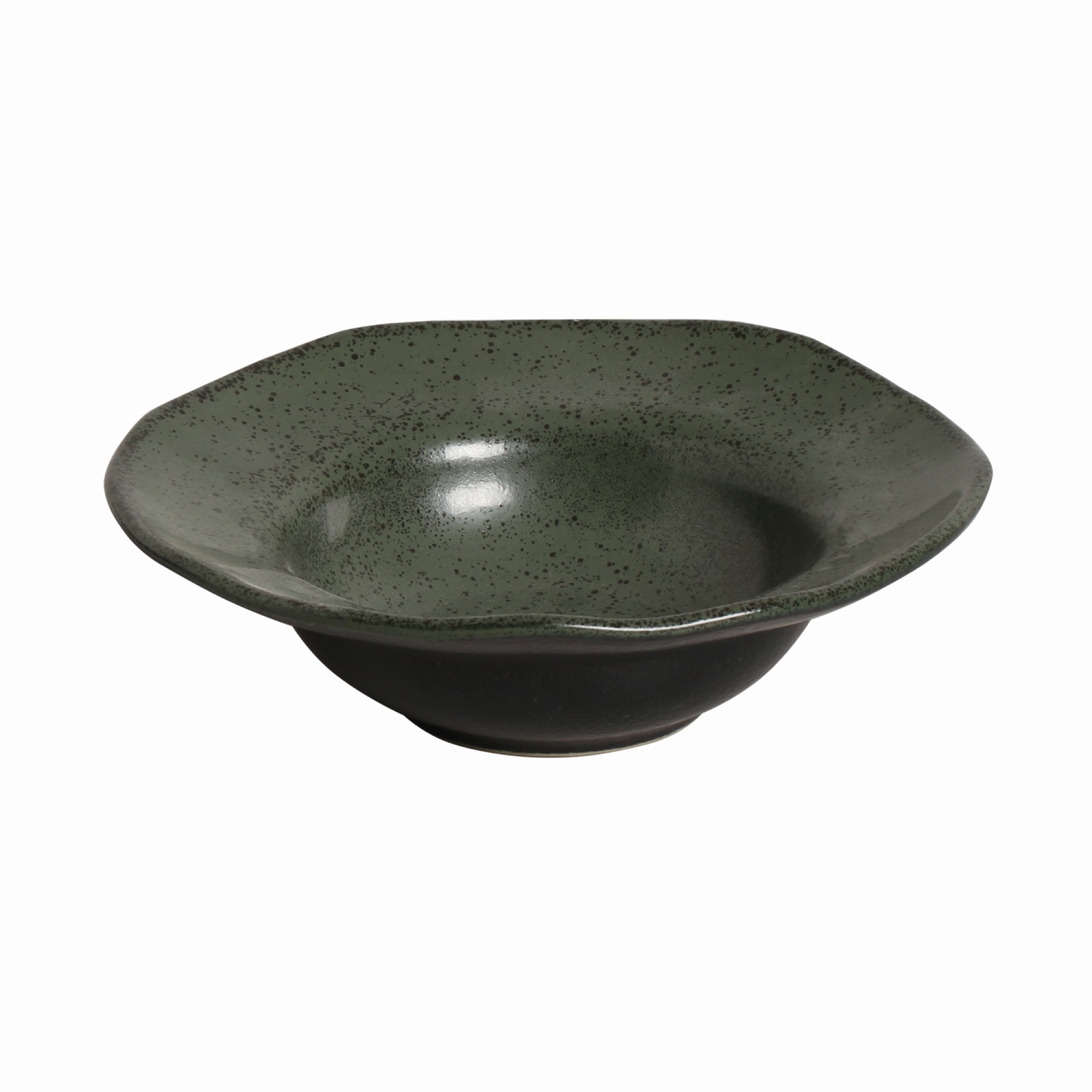 PRATO SOBREMESA FUNDO STONEWARE 19CM ORGÂNICO GREENERY PORTO BRASIL