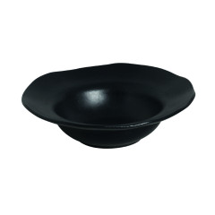 PRATO SOBREMESA FUNDO STONEWARE 19CM 5,5CM PRETO MATTE ORGÂNICO