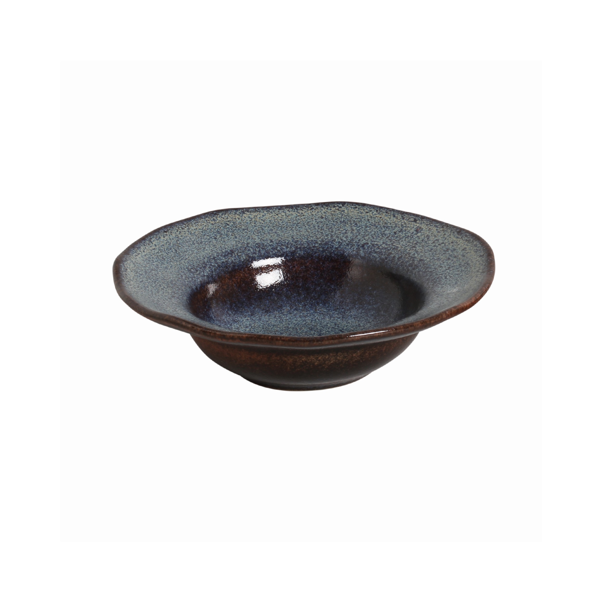 PRATO SOBREMESA FUNDO STONEWARE 19CM ORGÂNICO TITANIUM PORTO BRASIL
