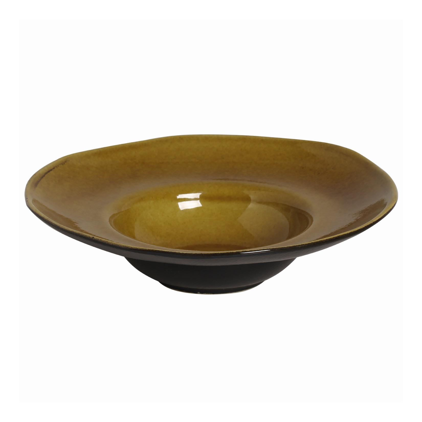 PRATO FUNDO MASSA STONEWARE 28CM ORGÂNICO ÂMBAR PORTO BRASIL